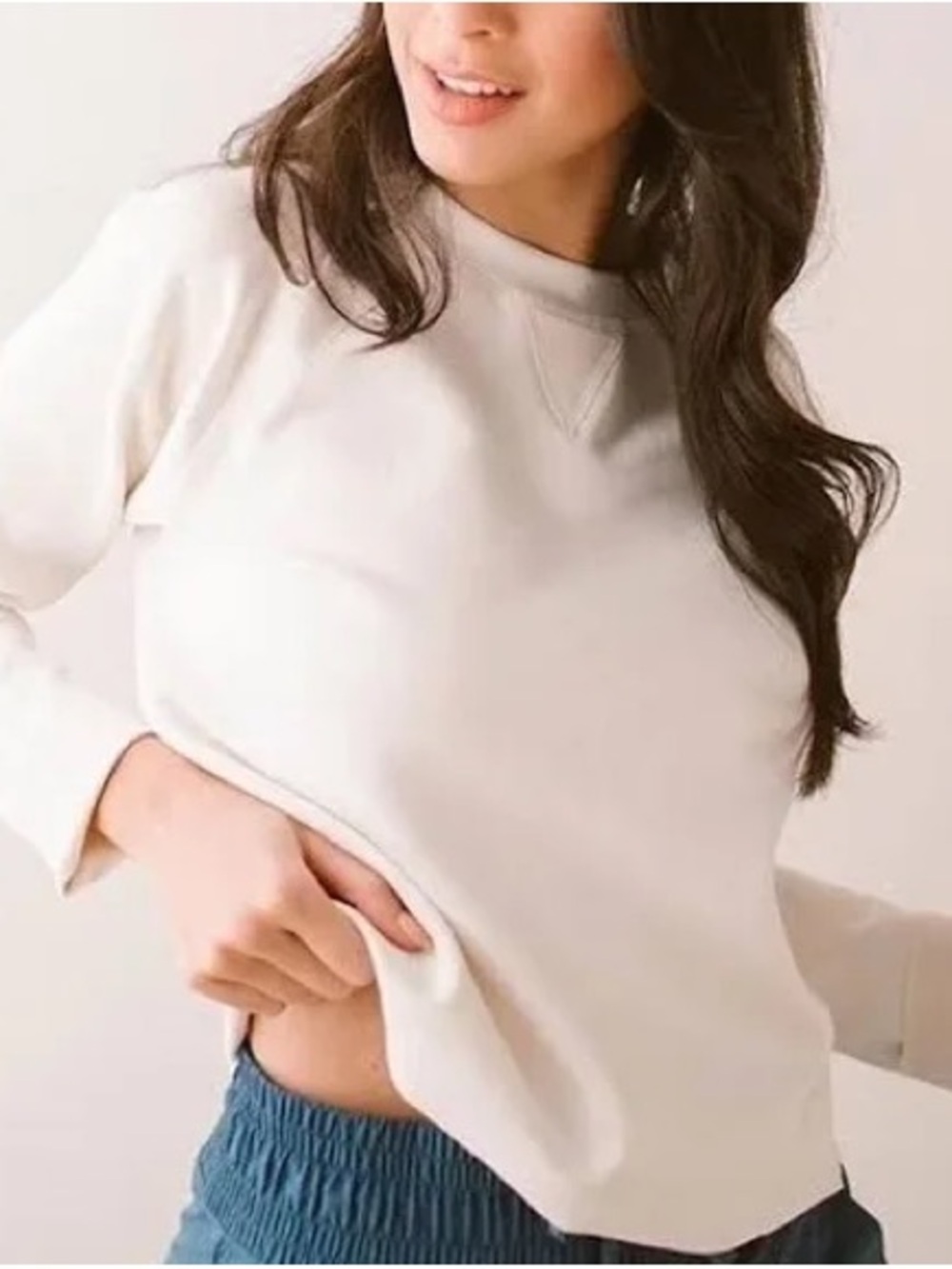 Albion Fit Light Pink Neo Crop Sweatshirt